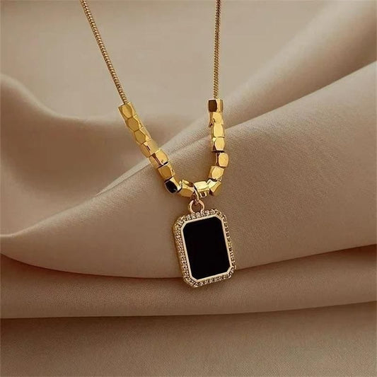 Regal Edge Rectangular Pendant Chain