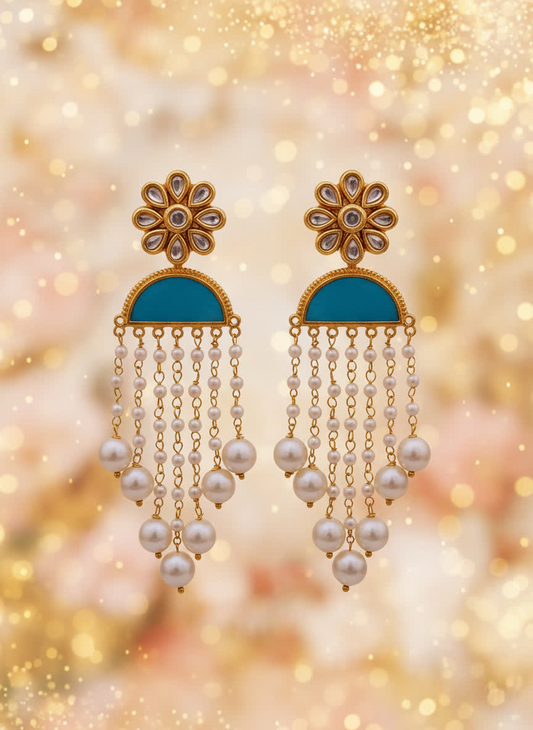 Kundan Floral Danglers
