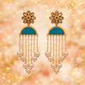 Kundan Floral Danglers