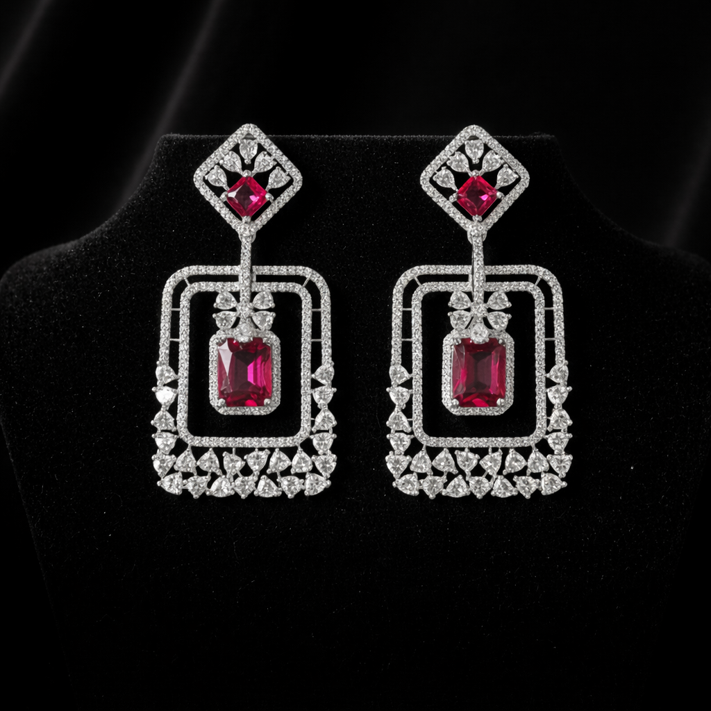 Royal Ruby Designer Earrings