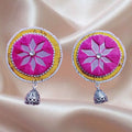 Handcrafted Round Thread Work Earrings
