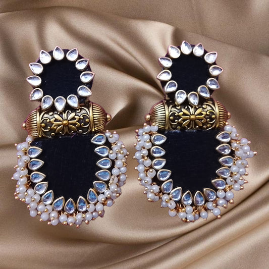 Rangoli Rounds- Handcrafted Fabric Earrings