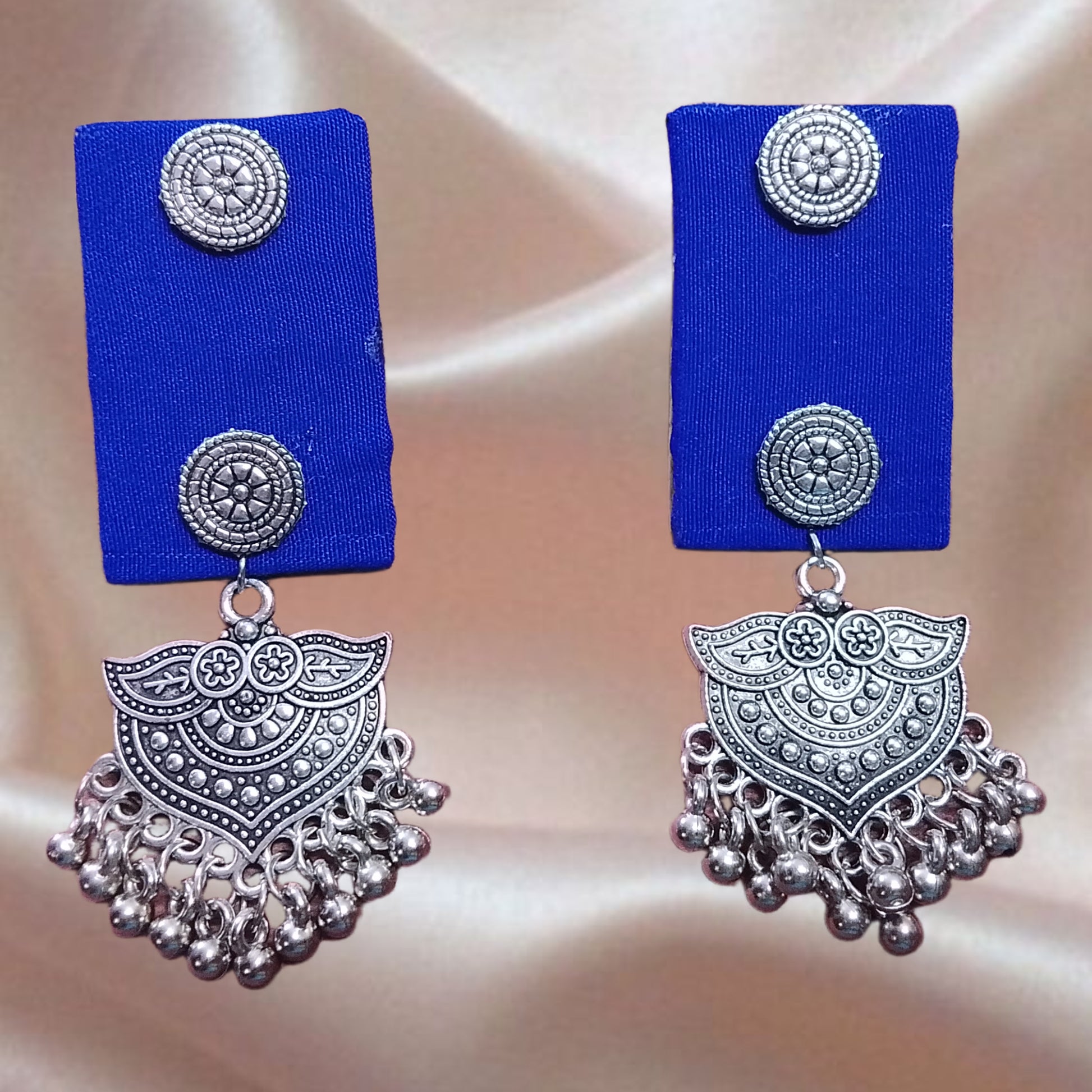 Oxidised Silver Elegance Jhumkis