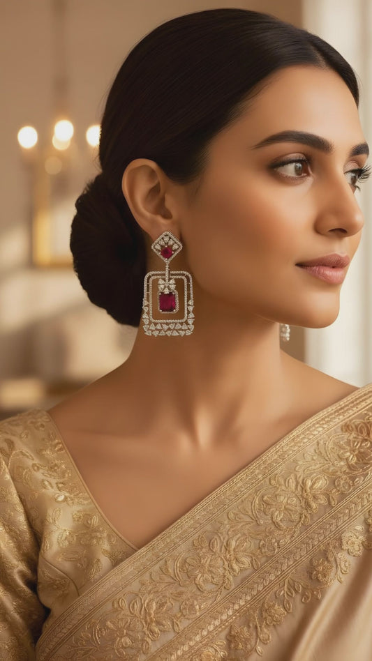 Royal Ruby Designer Earrings