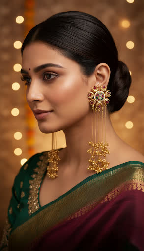 Nakkashi Floral Chandbalis