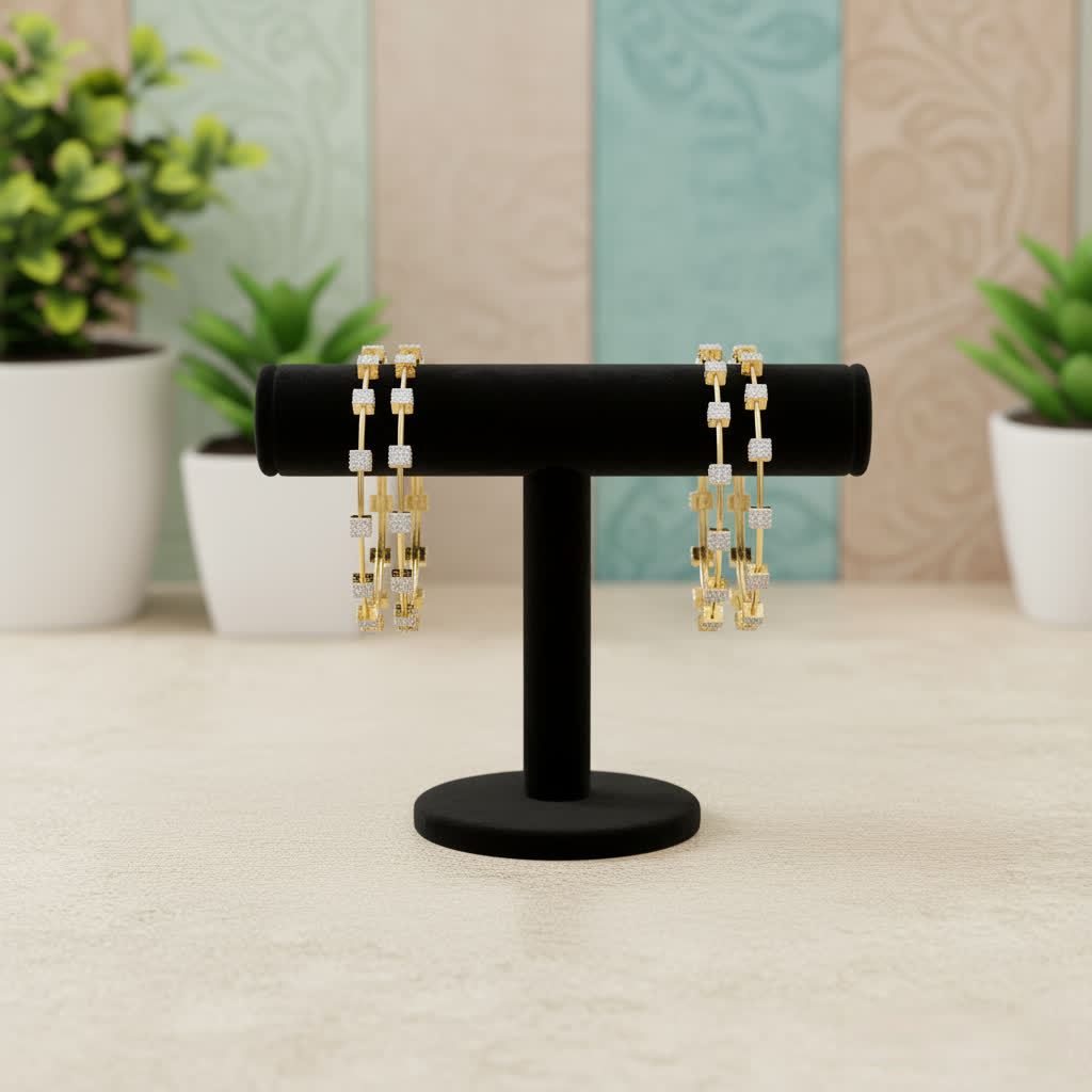 The Cubic Radiance Gold-Plated Bangles