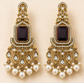 Divinora Convertible Statement Earrings with Interchangeable Stones | Wedding & Festive Jewellery