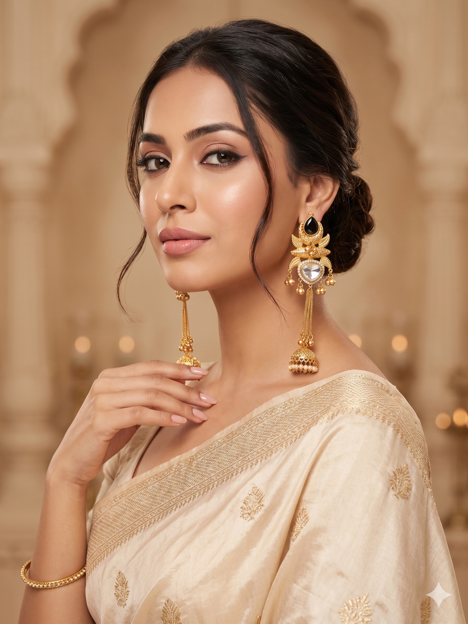 Kashmiri Style Jhumka Earrings for Women | Traditional Ethnic Jewelry by Divinora